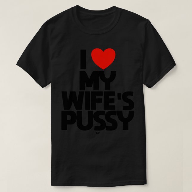 T-shirt J'AIME MES FEMMES PUSSY cat (Design devant)