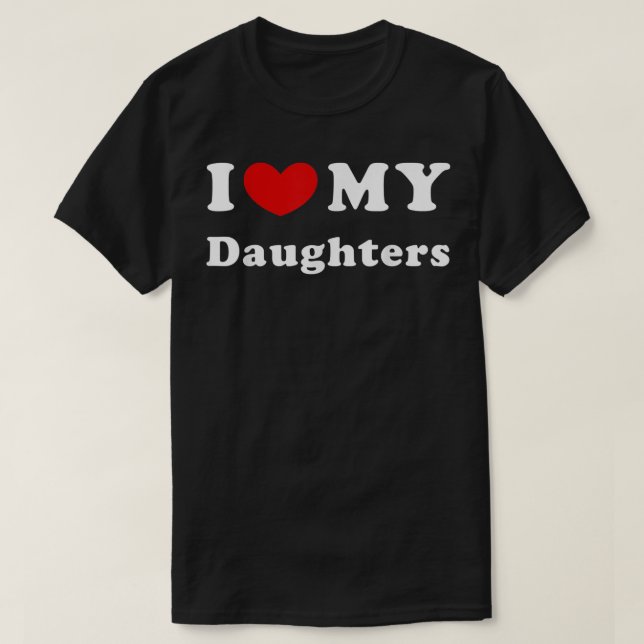 T-shirt J'Aime Mes Filles, J'Aime Mes Filles (Design devant)