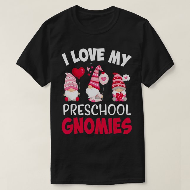 T-shirt J'Aime Mes Gnomies D'Enfance Mignonnes Valentines  (Design devant)
