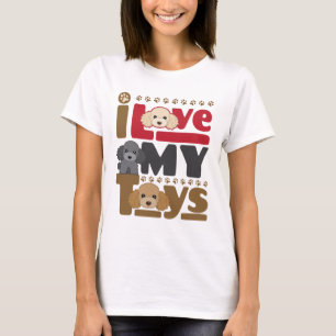 T-shirt J'Aime Mes Jouets Jouet Poodle