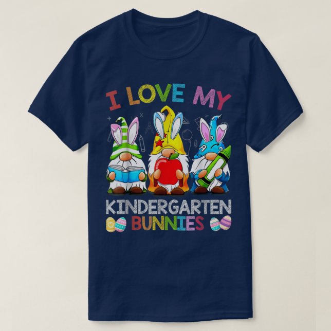 T-shirt J'Aime Mes Lapins De Maternité À La Maternelle Les (Design devant)