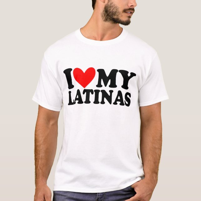 T-shirt j'aime mes latinos (Devant)