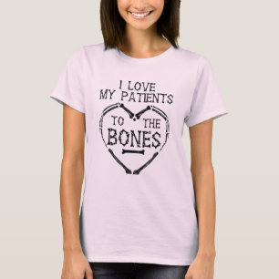 T-shirt J'Aime Mes Patients Pour Le Chiropraticien Des Os