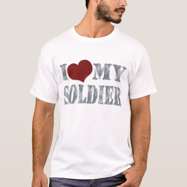 T-shirt J'aime mon ACU de soldat (Devant)