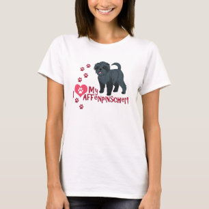 T-shirt J'aime mon Affenpinscher !