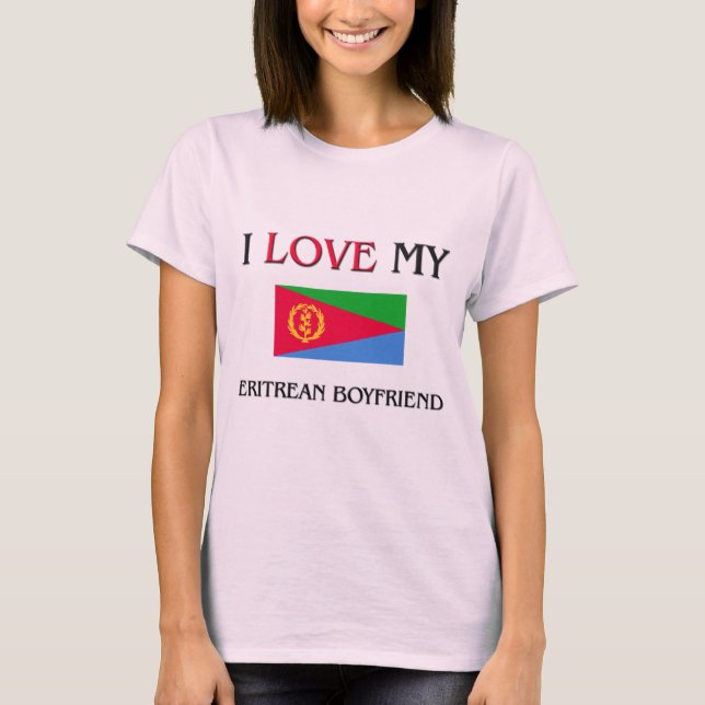 T-shirt J'aime mon ami érythréen (Devant)