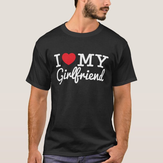 T-shirt J'aime mon amie (le texte blanc) (Devant)