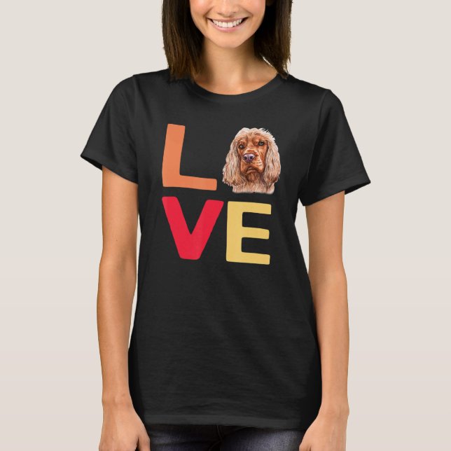 T-shirt J'Aime Mon Animal Français Cocker Espagnol Chien A (Devant)