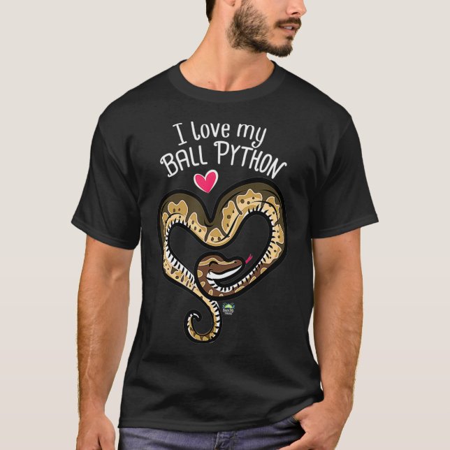 T-shirt J'Aime Mon Ball Python Snake (Devant)
