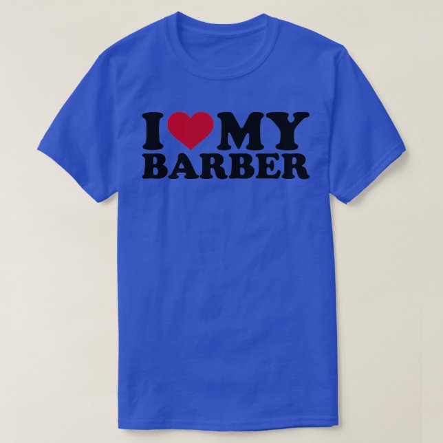 T-shirt J'aime mon Barber (Design devant)