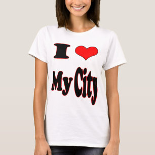 T-shirt J'aime mon bébé de Ville-Dames - la poupée a