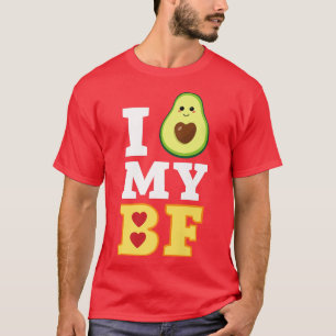 T-shirt J'Aime Mon Bf Avocado Toast Amateur Couple Costume