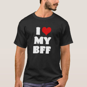 T-shirt J'aime MON BFF Bestie I Heart Best Friend Cute Mat