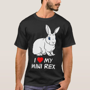 T-shirt J'Aime Mon Bleu Oeil Blanc Mini Rex Rabbit