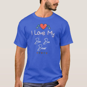 T-shirt J'Aime Mon Boo Boo Ours Mères Mère Jour Design Gif