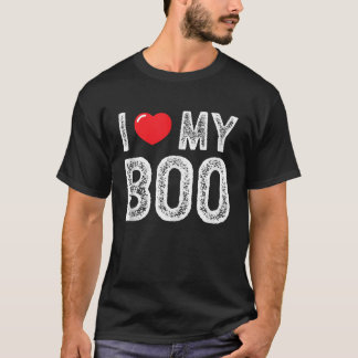 T-shirt J'Aime Mon Boo Distressé Je Coeur Mon Boo Débardeu