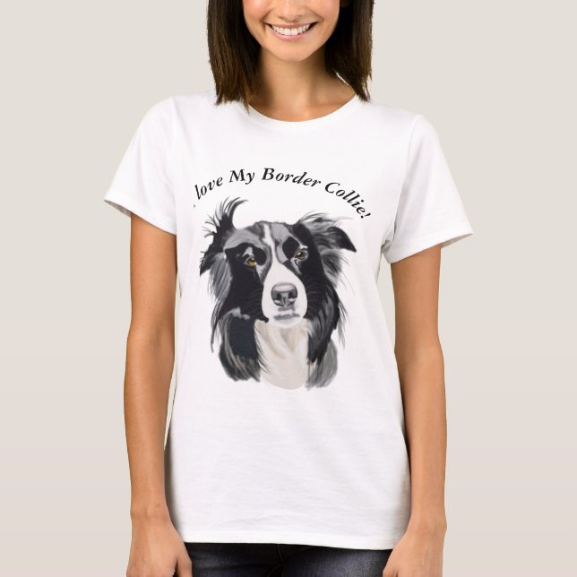T-shirt J'aime mon border collie (Devant)