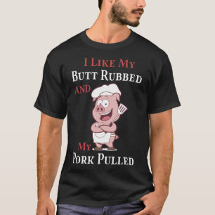 T-shirt J'aime mon bout frotté et mon porc tiré par porc