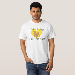 T-shirt j'aime mon bull terrier