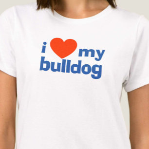 T-shirt J'Aime Mon Bulldog
