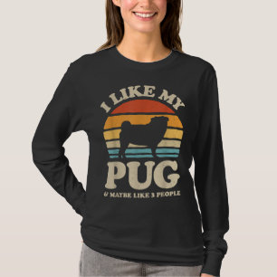 T-shirt J'Aime Mon Carlin Et Peut-Être Que 3 Amoureux de l