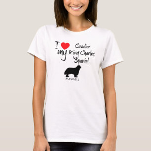T-shirt J'Aime Mon Cavalier Roi Charles Spaniel