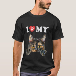 T-shirt J'aime mon chat Chantilly-Tiffany chaton drôle de