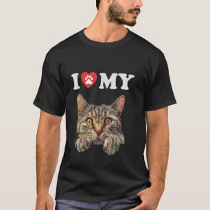 T-shirt J'aime mon chat Dragon Li chaton amateur de chat m