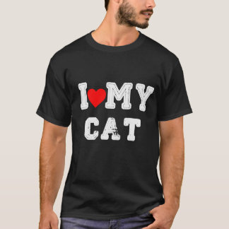 T-shirt J'aime mon chat drôle