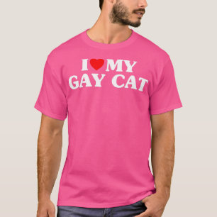 T-shirt J'Aime Mon Chat Gay Drôle