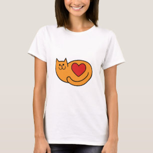T-shirt J'aime mon chat ginger