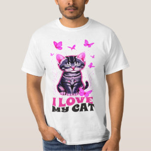 T-SHIRT J'AIME MON CHAT NOUVEAU CONCEPTEUR DE MODE