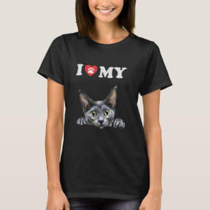 T-shirt J'aime mon chat Oriental Shorthair Chaton Chat drô
