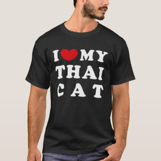 T-shirt J'Aime Mon Chat Thaïlandais J'Aime Mon Chat Thaïla