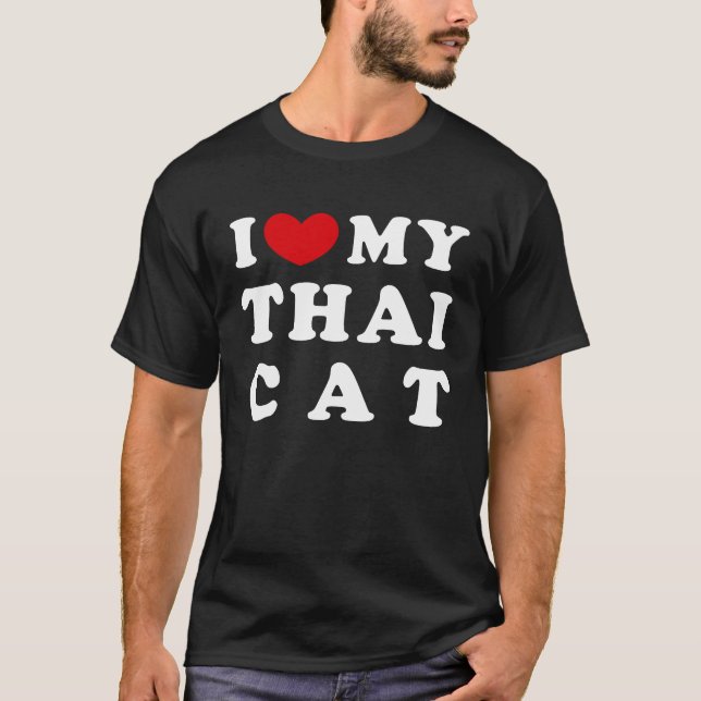 T-shirt J'Aime Mon Chat Thaïlandais J'Aime Mon Chat Thaïla (Devant)