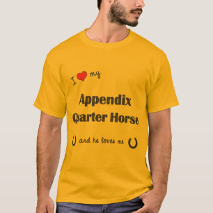 T-shirt J'aime mon cheval de quart d'annexe (le cheval