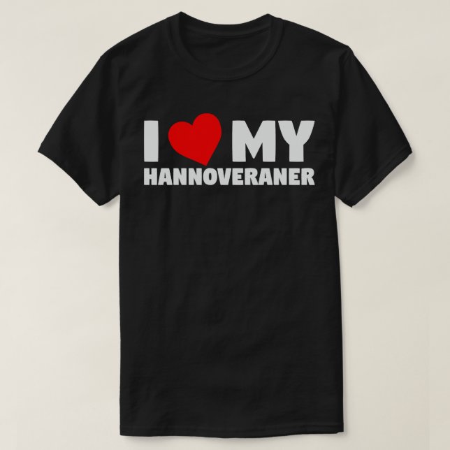T-shirt J'aime mon cheval Hannoveraner (Design devant)