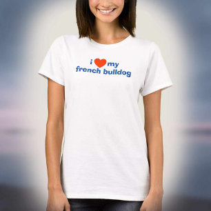 T-shirt J'Aime Mon Chien À Balle Français