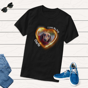 T-shirt J'Aime Mon Chien Animateur Coeur Qui Brille