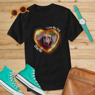 T-shirt J'Aime Mon Chien Animateur Coeur Qui Brille