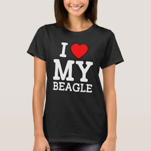 T-shirt J'aime mon chien Beagle dire