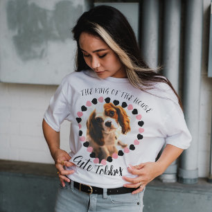 T-shirt J'aime mon chien chat coeur en forme de chien text