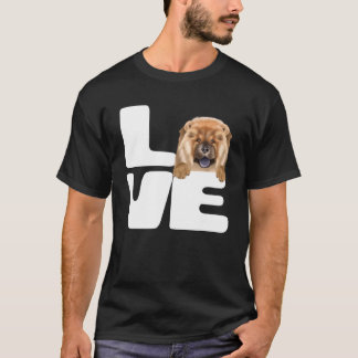 T-shirt J'Aime Mon Chien Chow Chow Chow