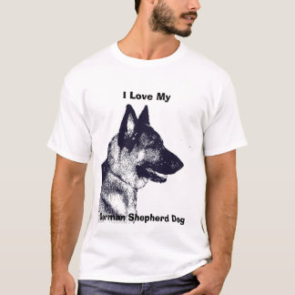 T-shirt J'aime mon chien de berger allemand