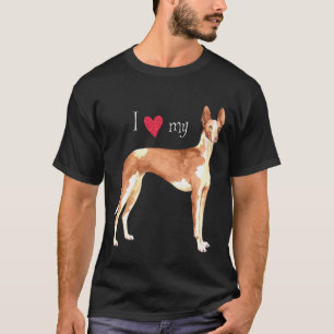 T-shirt J'aime mon chien d'Ibizan