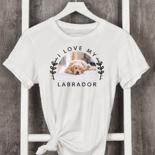 T-shirt J'aime mon chien Labrador Photo