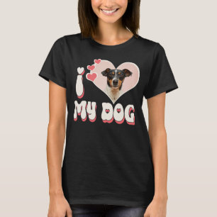 T-shirt J'aime mon chien personnalisé noir