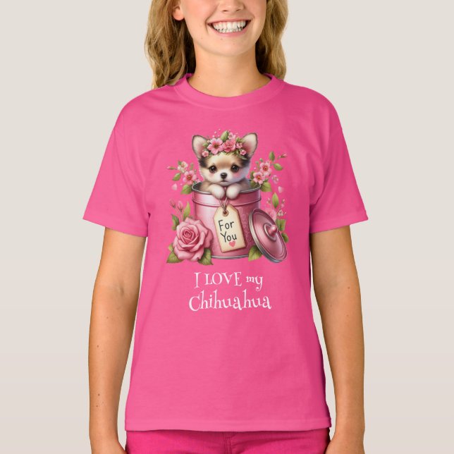 T-shirt J'AIME mon Chihuahua (Devant)