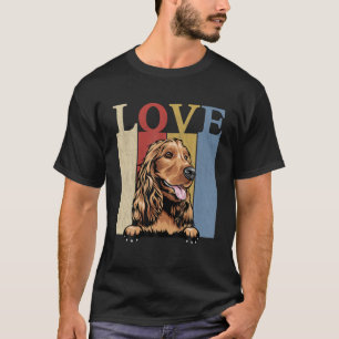 T-shirt J'Aime Mon Cocker Espagnol Vintage Retro Chien Mam