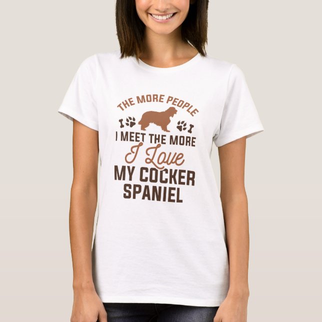 T-shirt J'Aime Mon Cocker Spaniel (Devant)